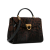 Salvatore Ferragamo AB Ferragamo Brown Dark Brown Pony Hair Natural Material Gancini Sofia Satchel Italy