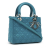 Christian Dior AB Dior Blue Turquoise Lambskin Leather Leather Medium Lambskin Cannage Lady Dior Italy