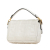 Fendi B Fendi White Calf Leather Mini Zucca Embossed Baguette Satchel Italy