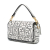 Fendi B Fendi White Calf Leather Joshua Vides California Sky Medium Embossed Baguette Satchel Italy