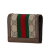 Gucci AB Gucci Brown Coated Canvas Fabric GG Supreme Ophidia Small Wallet Italy