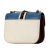 Valentino B Valentino White with Blue Calf Leather Small Tricolor Rockstud Glam Lock Crossbody Italy