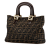 Fendi B Fendi Brown Canvas Fabric Small Zucca Twins Tote Italy