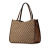 Gucci AB Gucci Brown Beige Canvas Fabric GG Horsebit 1955 Tote Italy