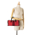 Gucci AB Gucci Red Suede Leather Medium Ophidia Boston Bag Italy