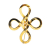 Chanel B Chanel Gold Gold Plated Metal CC Infinity Brooch France