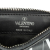 Valentino AB Valentino Black Calf Leather VLTN Zip Card Holder Italy