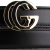 Gucci AB Gucci Black Calf Leather GG Belt Italy