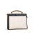 Fendi B Fendi White Off White with Black Canvas Fabric Mini Zucca Selleria Peekaboo Satchel Italy