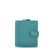 Bottega Veneta B Bottega Veneta Blue Turquoise Calf Leather Intrecciato Bi-fold Wallet Italy