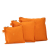 Hermès B Hermès Orange Cotton Fabric Bora Bora Pouch 3 Piece Set France