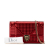 Christian Dior B Dior Red Patent Leather Leather Metallic Patent Microcannage Diorama Wallet on Chain Italy