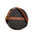 Celine AB Celine Brown Coated Canvas Fabric Triomphe Round Purse on Strap Italy