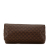 Celine B Celine Brown Coated Canvas Fabric Macadam Pouch Italy