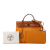 Hermès B Hermès Orange with Brown Canvas Fabric Toile Herbag Zip 31 France