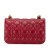 Christian Dior B Dior Red Lambskin Leather Leather Small Lambskin Cannage DiorAddict Flap Italy