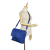 Fendi B Fendi Blue Nylon Fabric FF Lock Crossbody Italy