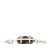 Fendi B Fendi Brown with White Coated Canvas Fabric Mini Zucca Glazed Cage Baguette Satchel Italy