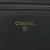 Chanel B Chanel Black Calf Leather Quilted skin Logo Plate Wallet On Chain France