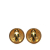 Chanel B Chanel Gold Gold Plated Metal CC Round Clip On Earrings France