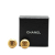 Chanel B Chanel Gold Gold Plated Metal CC Round Clip On Earrings France