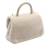 Chanel AB Chanel White Ivory Fur Natural Material Mini Shearling Coco Top Handle Bag Italy