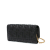 Fendi AB Fendi Black Calf Leather Zucca Embossed Wallet On Chain Italy