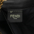 Fendi AB Fendi Black Calf Leather Zucca Embossed Wallet On Chain Italy