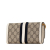 Gucci AB Gucci Brown Beige with White Coated Canvas Fabric GG Supreme Jackie 1961 Wallet On Chain Italy