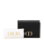 Christian Dior B Dior Black Calf Leather 30 Montaigne Compact Wallet Italy