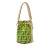 Fendi B Fendi Yellow with Green Calf Leather Mini Zucca Mon Tresor Embossed Bucket Bag Italy