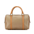 Celine B Celine Brown Beige Coated Canvas Fabric Macadam Boston Bag Italy