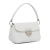 Prada AB Prada White Saffiano Leather Lux Pushlock Flap Italy