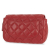 Chanel AB Chanel Red Lambskin Leather Leather CC Quilted Lambskin Pouch France