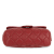 Chanel AB Chanel Red Lambskin Leather Leather CC Quilted Lambskin Pouch France