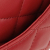 Chanel AB Chanel Red Lambskin Leather Leather CC Quilted Lambskin Pouch France