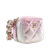 Chanel AB Chanel Pink with Silver Lambskin Leather Leather Mini Metallic Lambskin Coco Punk Cube Bag Italy