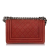 Chanel B Chanel Red with Silver Calf Leather Small Caviar Le Boy Flap Italy