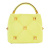 Valentino AB Valentino Yellow Calf Leather Small Roman Stud Satchel Italy