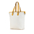 Gucci AB Gucci White Coated Canvas Fabric GG Supreme Tote Italy