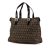 Fendi B Fendi Brown Canvas Fabric Zucchino Tote Italy