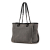 Chanel B Chanel Gray with Black Canvas Fabric Small Deauville Tote Italy