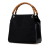 Gucci B Gucci Black Nylon Fabric Bamboo Handbag Italy