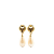 Chanel AB Chanel Gold Pearl with White Pearl Gold Plated Metal Clover Faux Pearl Drop Earrings France