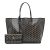 Goyard AB Goyard Black Coated Canvas Fabric Goyardine Reversible Anjou PM France