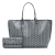 Goyard AB Goyard Gray Coated Canvas Fabric Goyardine Reversible Anjou PM France