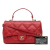 Chanel AB Chanel Red Lambskin Leather Leather Small Lambskin Easy Carry Flap Italy