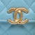 Chanel B Chanel Blue Light Blue Lambskin Leather Leather Quilted Lambskin Candy Chain Wallet on Chain Italy