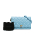 Chanel B Chanel Blue Light Blue Lambskin Leather Leather Quilted Lambskin Candy Chain Wallet on Chain Italy