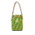 Fendi B Fendi Yellow with Green Calf Leather Mini Zucca Mon Tresor Embossed Bucket Bag Italy